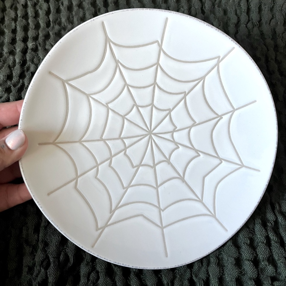 CRATE & BARREL spiderweb plates